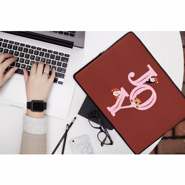 Laptophoes Joy - Kerst - Animatie - Rood - Roze — 3