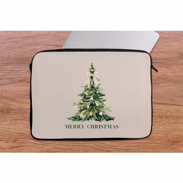 Laptophoes Kerst - Kerstboom - Tekst — 2