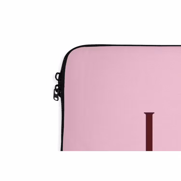 Laptophoes Kerst - Tekst - Sneeuw - Roze — 5