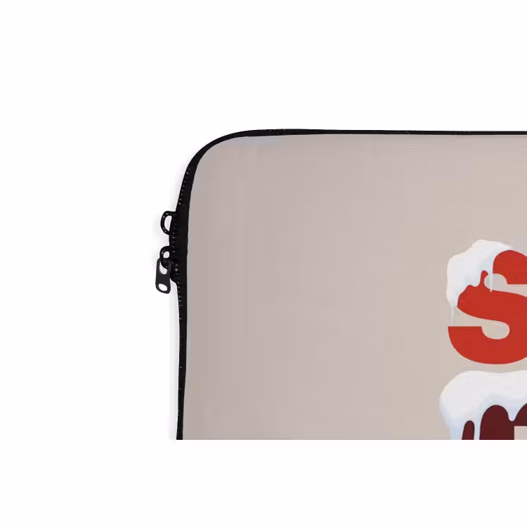 Laptophoes Sneeuw - Kerst - Tekst - Rood — 5