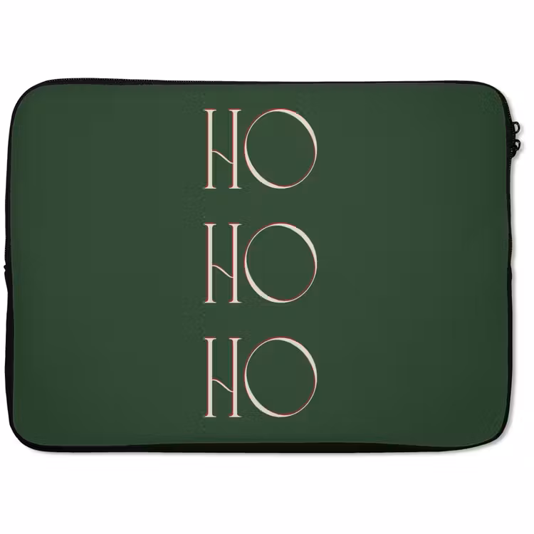 Laptophoes Tekst - Kerst - Modern - Groen — 1