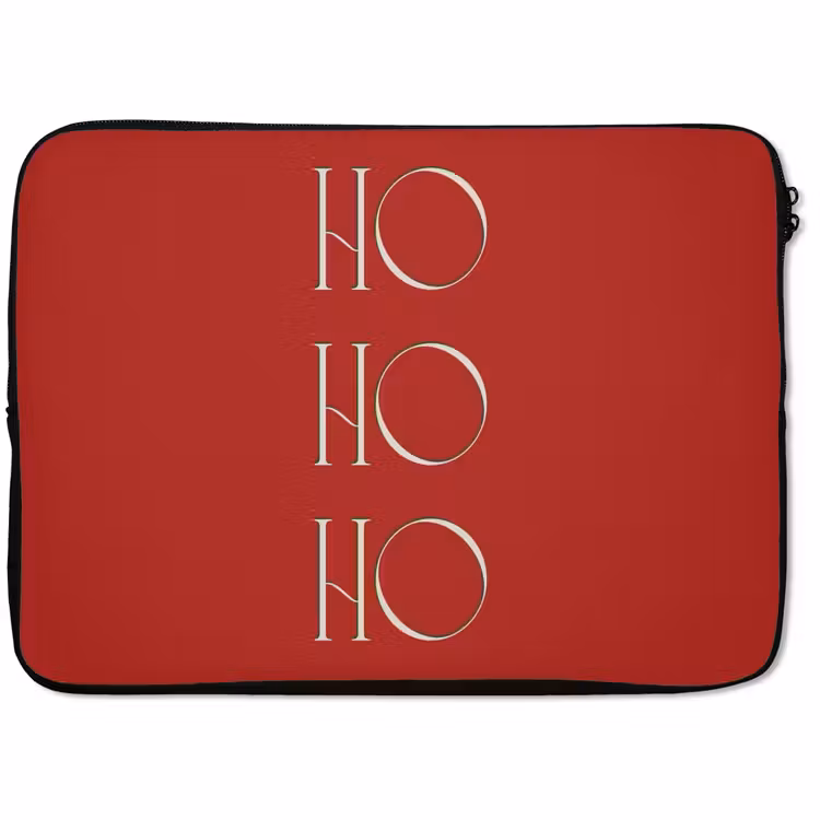 Laptophoes Tekst - Kerst - Modern - Rood — 1