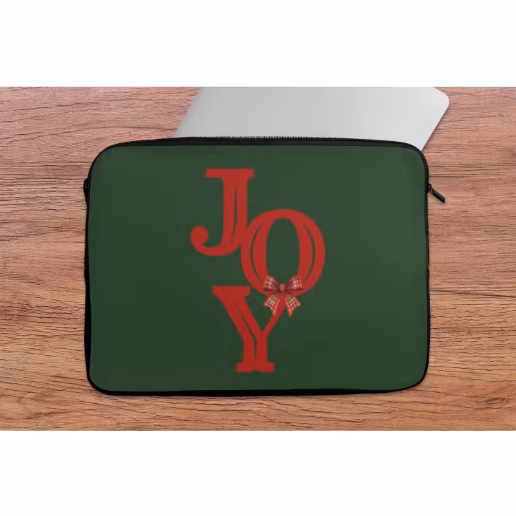Laptophoes Tekst - Kerst - Rood — 2