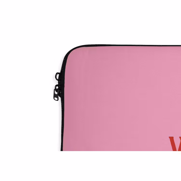 Laptophoes Tekst - Kerst - Roze - Rood — 5