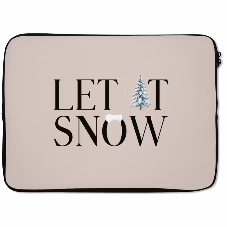 Laptophoes Tekst - Kerst - Sneeuw — 1