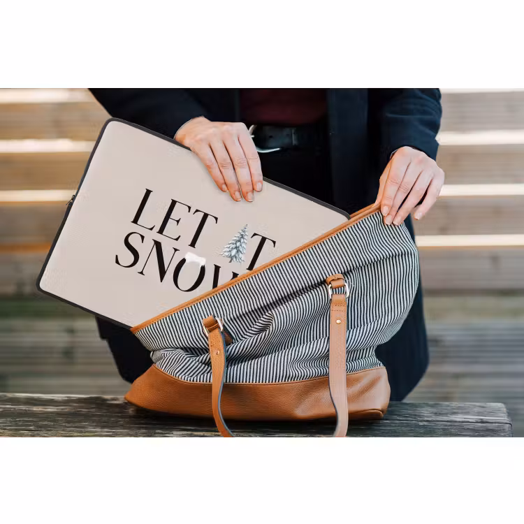 Laptophoes Tekst - Kerst - Sneeuw — 4