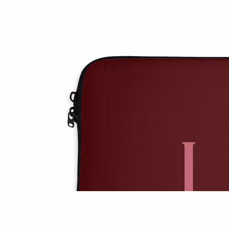 Laptophoes Tekst - Kerst - Sneeuw - Roze — 5
