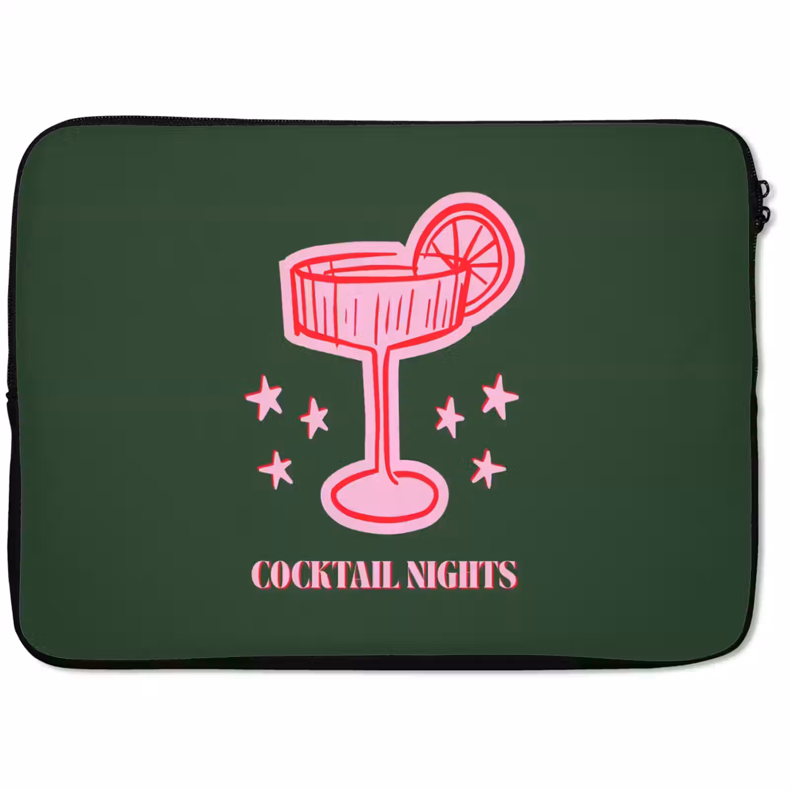 Laptophoes Cocktail - Kerst - Roze - Groen — 1