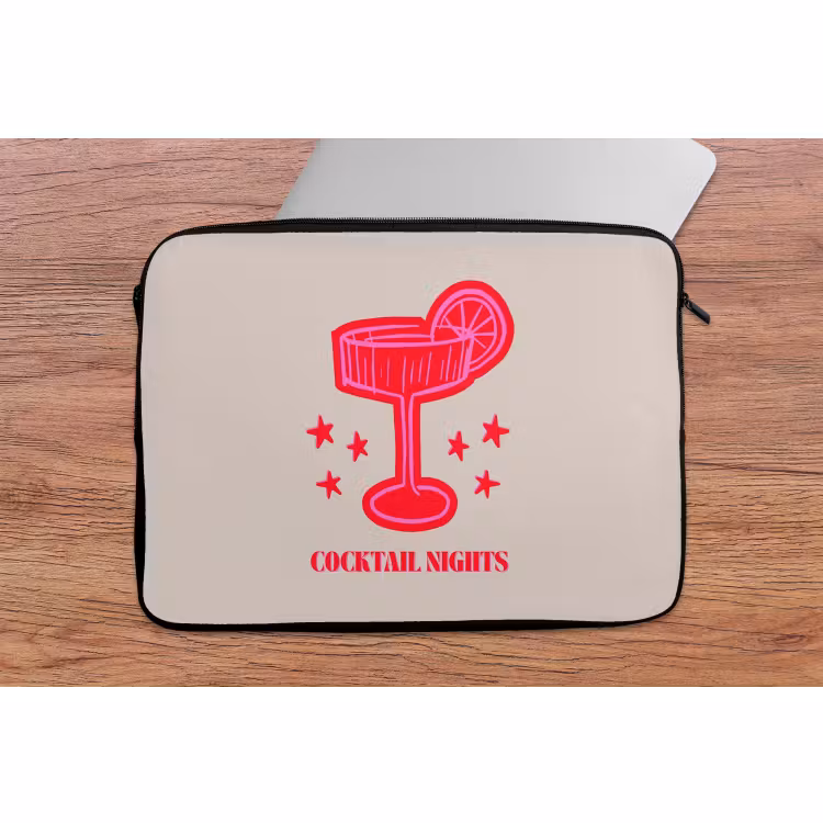 Laptophoes Cocktail - Kerst - Beige - Roze — 2