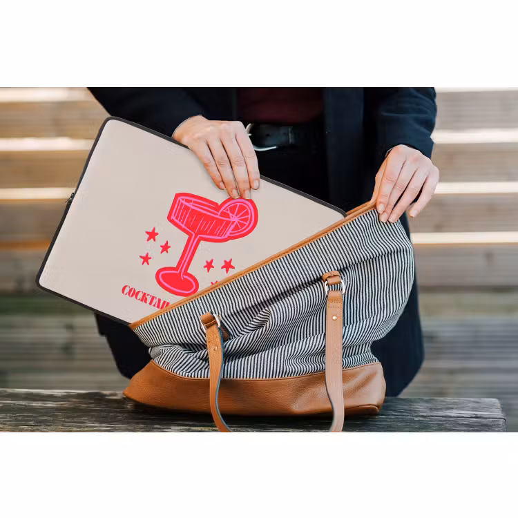 Laptophoes Cocktail - Kerst - Beige - Roze — 4