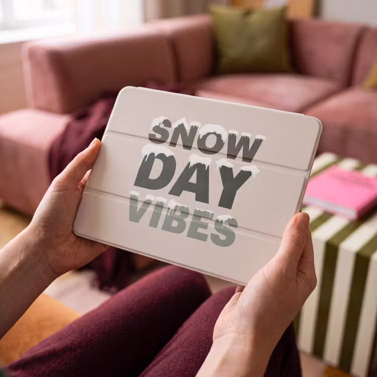 Sneeuw - Tekst - Kerst - Beige — 4