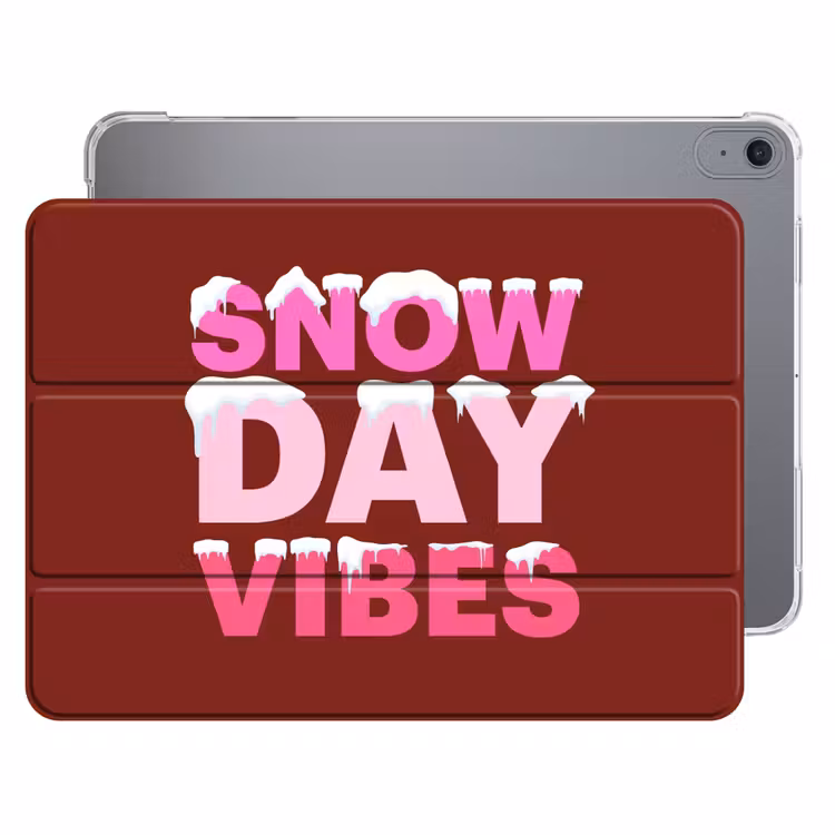 Kerst - Tekst - Sneeuw - Rood - Roze — 1