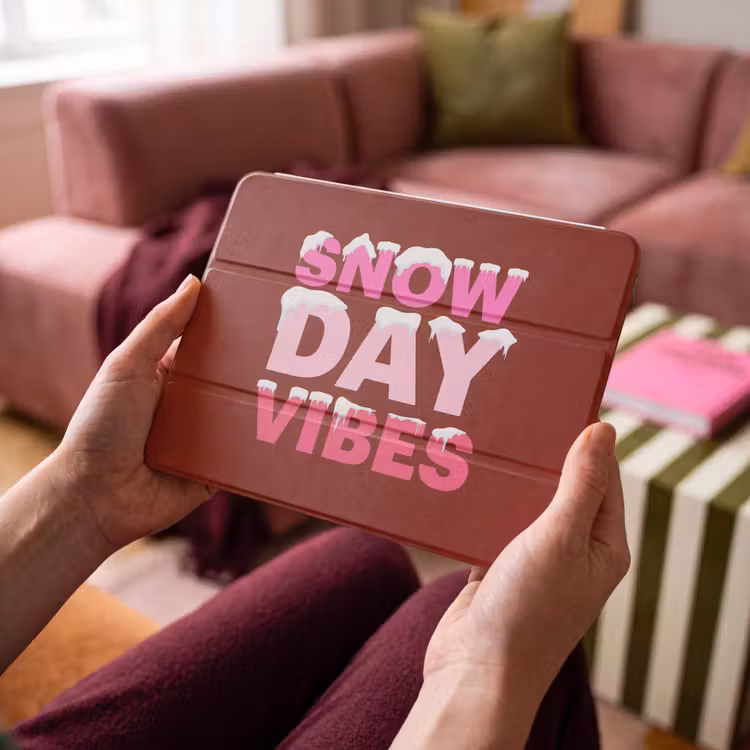 Kerst - Tekst - Sneeuw - Rood - Roze — 4