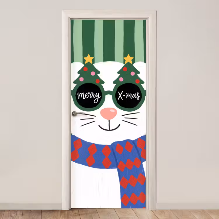 Deursticker - Dier - Winter - Cartoon — 1