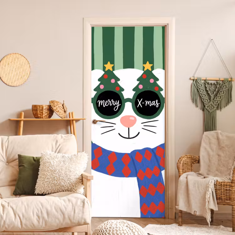 Deursticker - Dier - Winter - Cartoon — 4