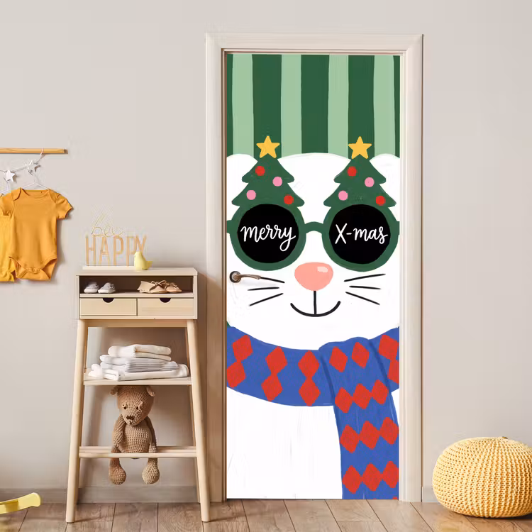 Deursticker - Dier - Winter - Cartoon — 6