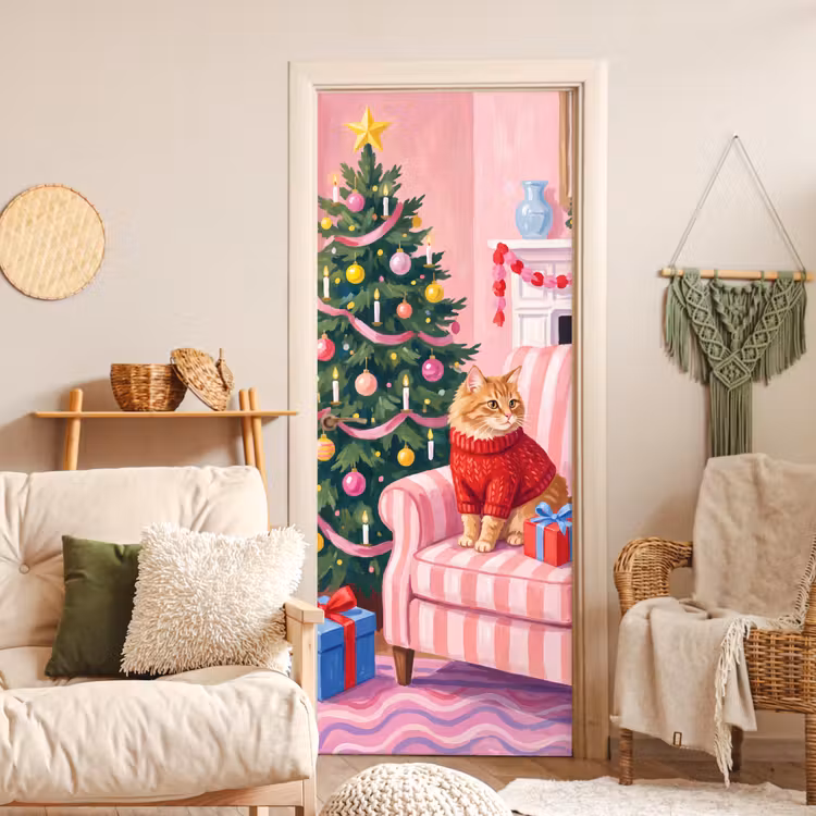 Deursticker - Kat - Kerst - Interieur — 4