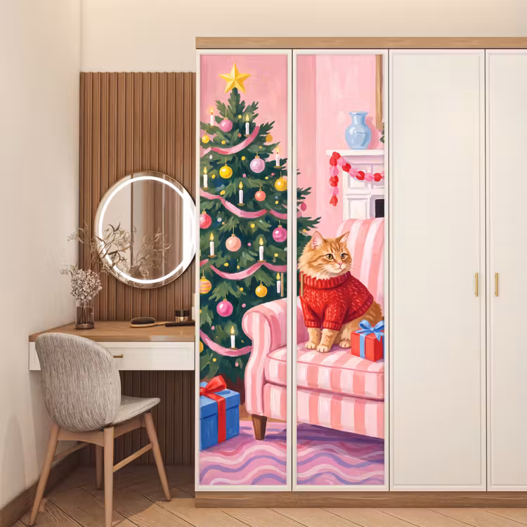 Deursticker - Kat - Kerst - Interieur — 5