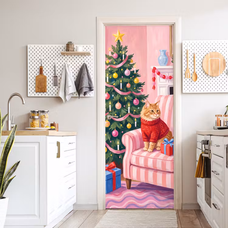 Deursticker - Kat - Kerst - Interieur — 7