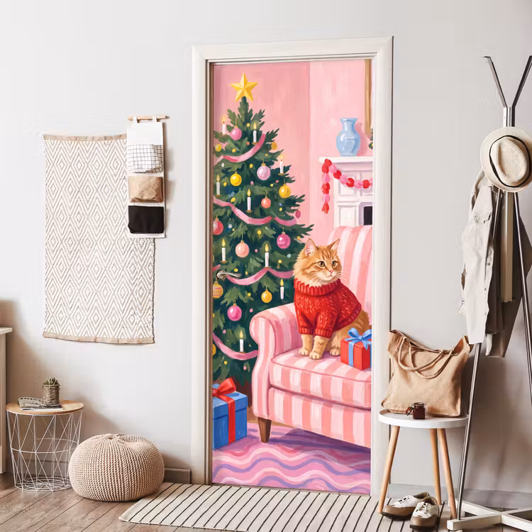 Deursticker - Kat - Kerst - Interieur — 8