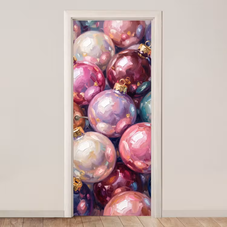 Deursticker - Kerstdecoratie - Kleurrijk - Feest — 1