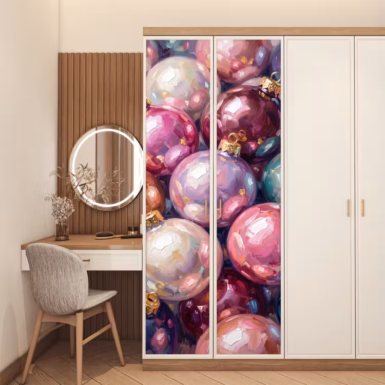 Deursticker - Kerstdecoratie - Kleurrijk - Feest — 5