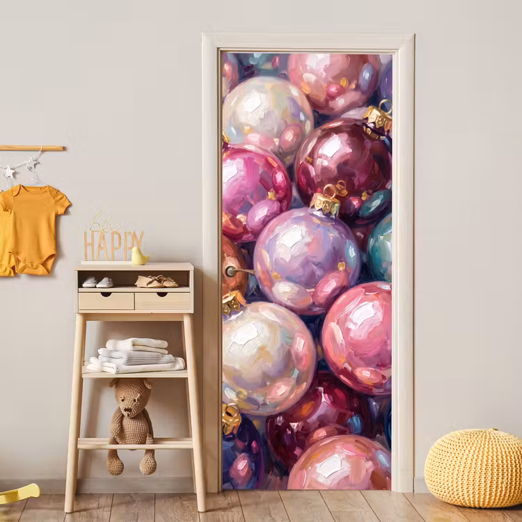 Deursticker - Kerstdecoratie - Kleurrijk - Feest — 6