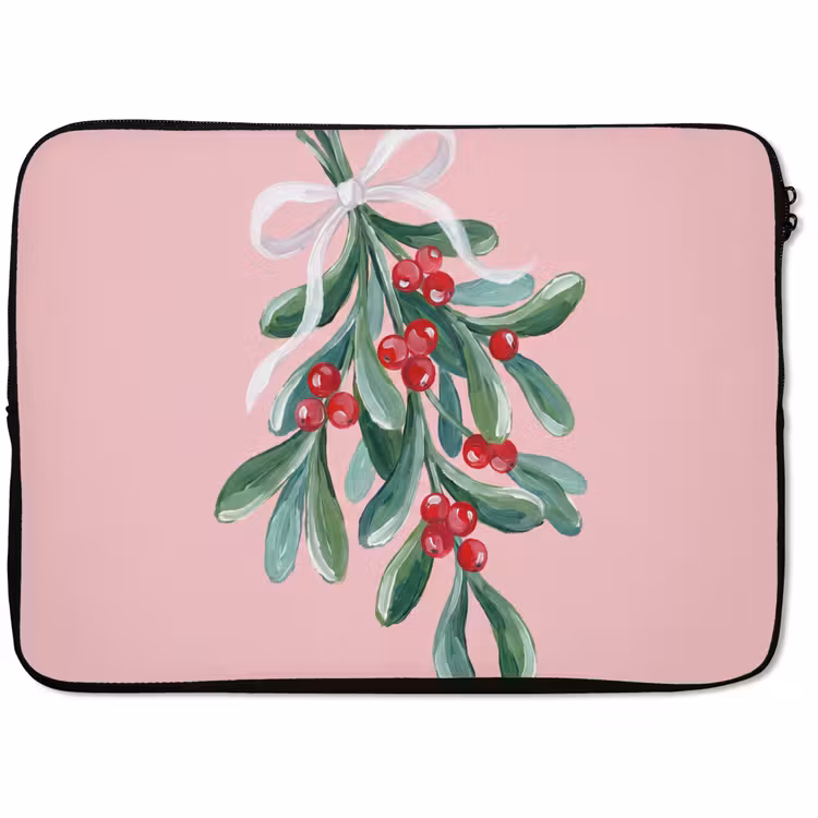 Laptophoes Plant - Kerst - Roze — 1
