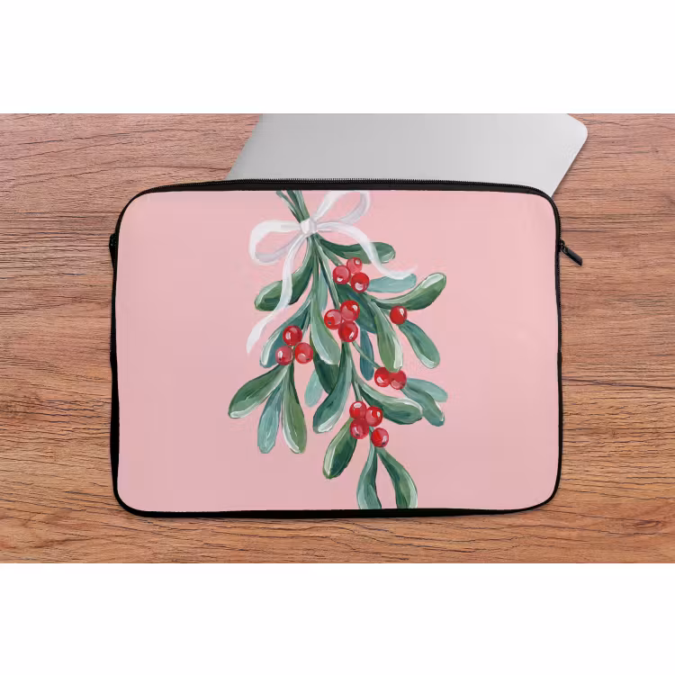 Laptophoes Plant - Kerst - Roze — 2