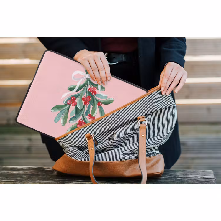 Laptophoes Plant - Kerst - Roze — 4