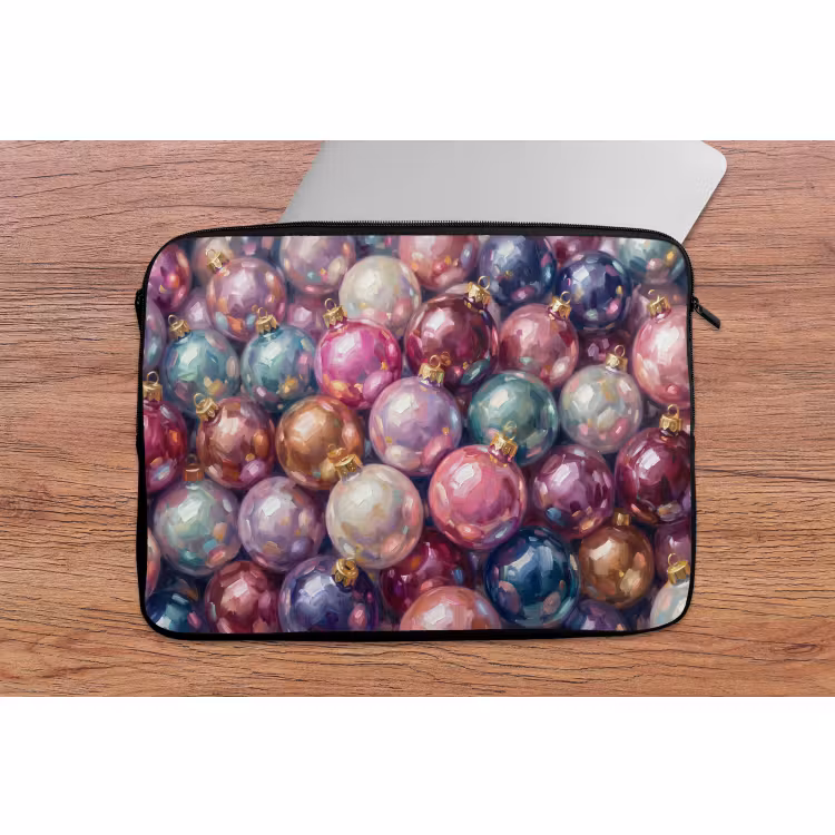 Laptophoes Kerstdecoratie - Kleurrijk - Feest — 2