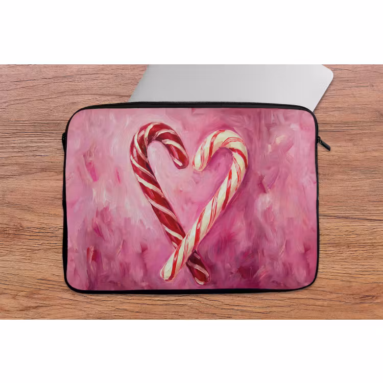 Laptophoes Snoep - Hart - Roze — 2