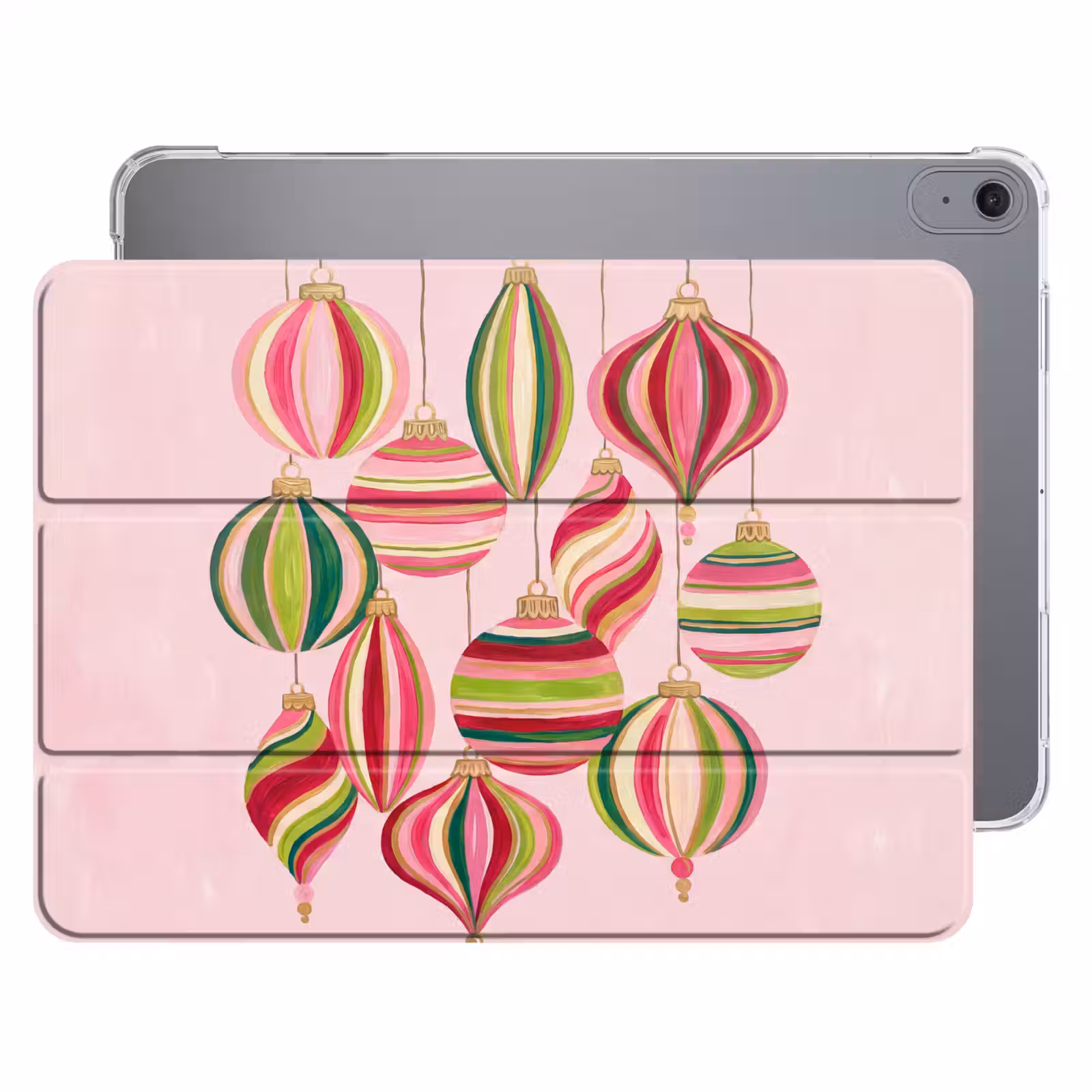 Kerstversiering - Gestreept - Roze — 1