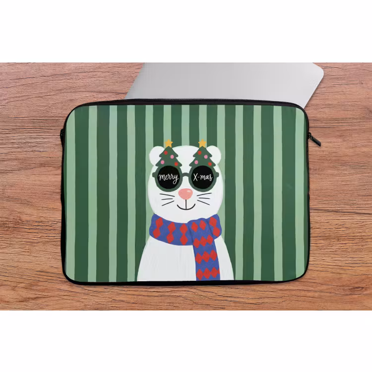 Laptophoes Dier - Winter - Cartoon — 2