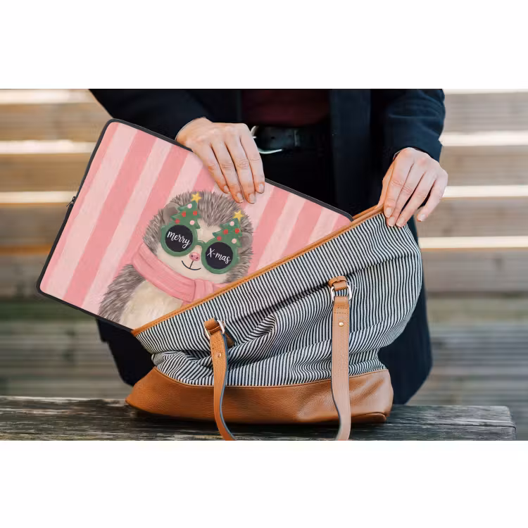 Laptophoes Egel - Kerst - Illustratie — 4