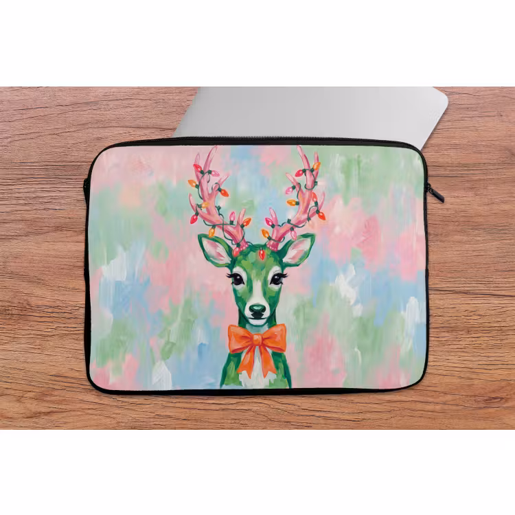 Laptophoes Hert - Kerst - Dieren — 2