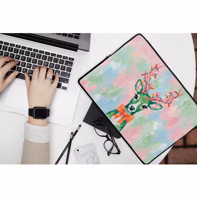 Laptophoes Hert - Kerst - Dieren — 3
