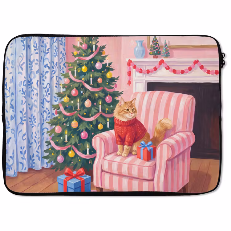 Laptophoes Kat - Kerst - Interieur — 1