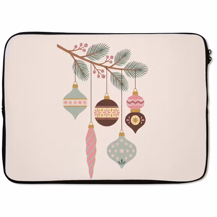 Laptophoes Kerst - Ornamenten - Tak — 1