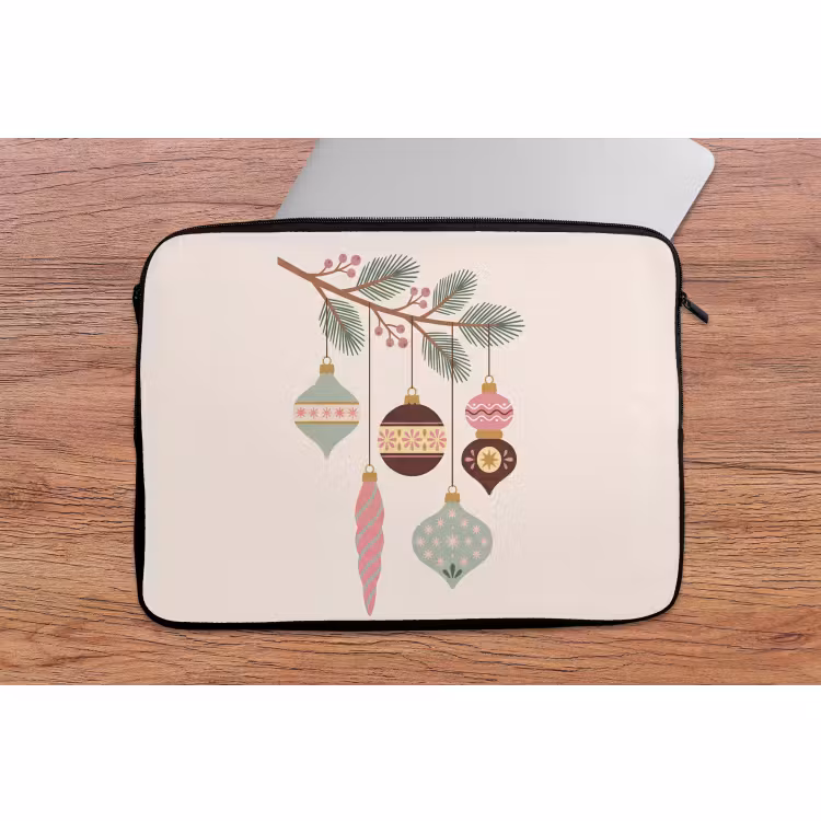 Laptophoes Kerst - Ornamenten - Tak — 2