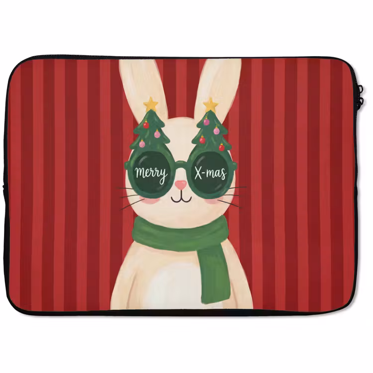 Laptophoes Konijn - Kerst - Dieren — 1