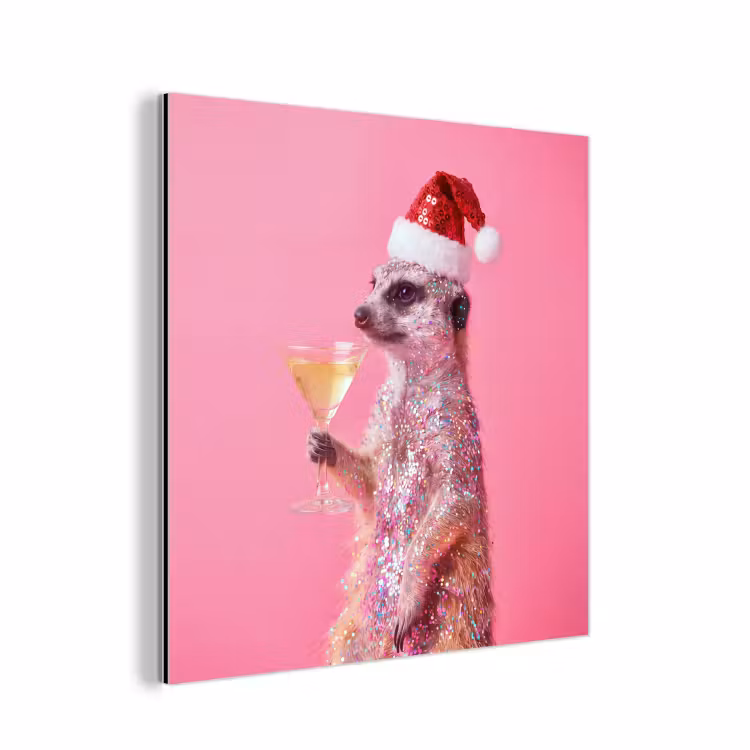 Aluminium schilderij - Dieren - Glitter - Feest — 1