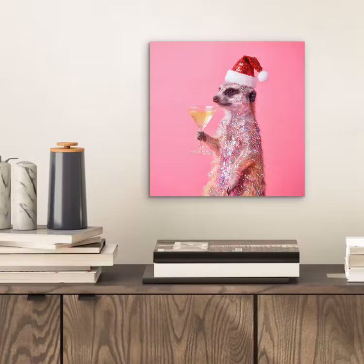 Aluminium schilderij - Dieren - Glitter - Feest — 2