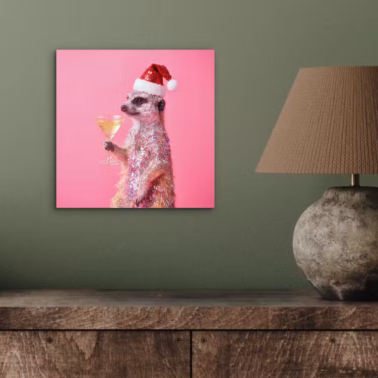 Aluminium schilderij - Dieren - Glitter - Feest — 3