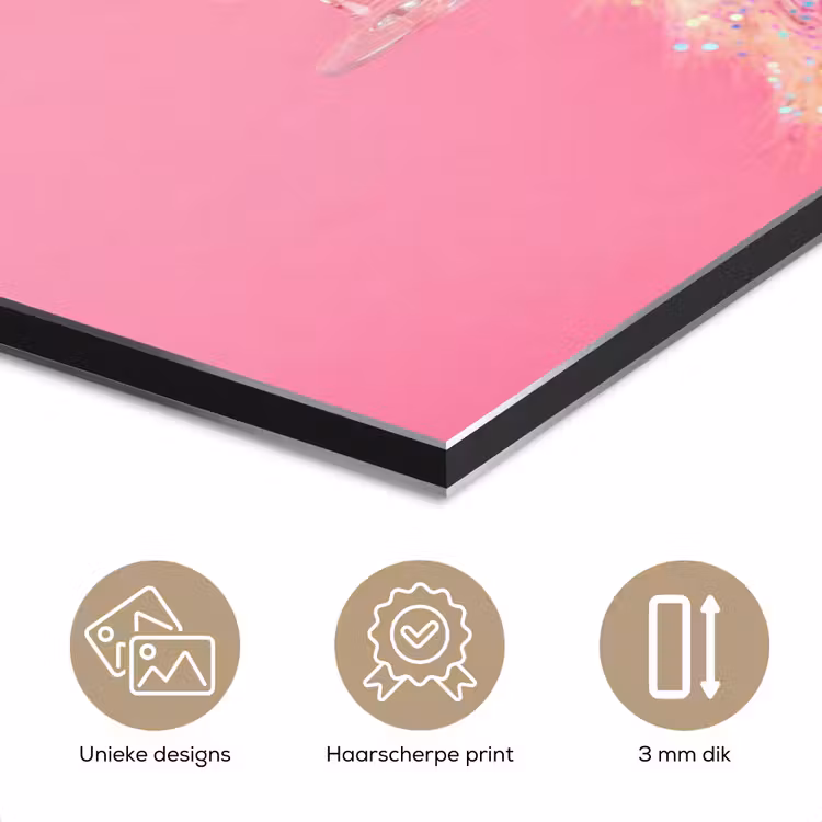 Aluminium schilderij - Dieren - Glitter - Feest — 7