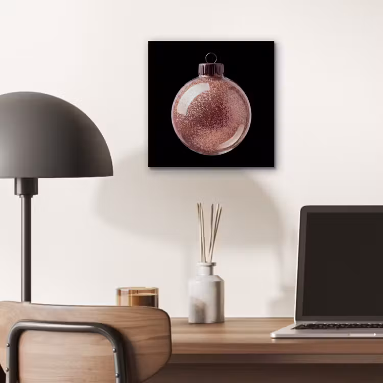 Aluminium schilderij - Kerstbal - Roségoud - Kerst — 6
