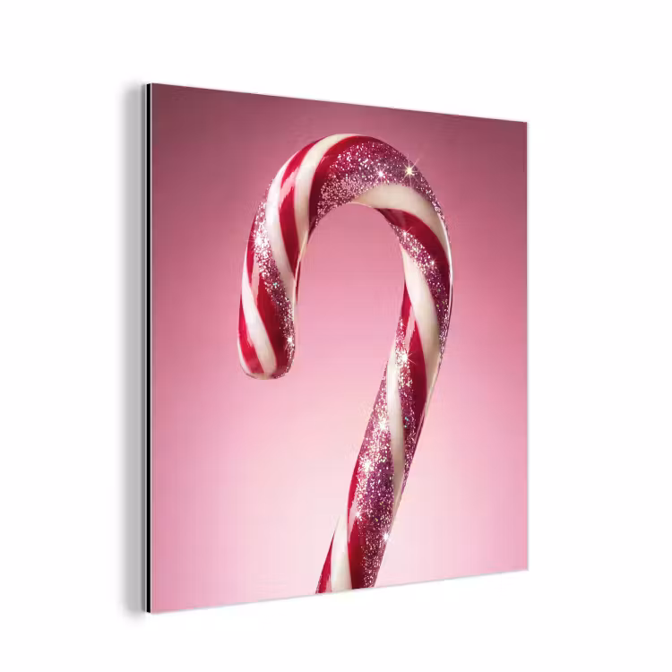 Aluminium schilderij - Zuurstok - Glinsterend - Roze — 1