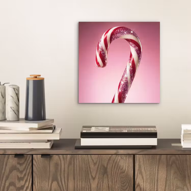 Aluminium schilderij - Zuurstok - Glinsterend - Roze — 2
