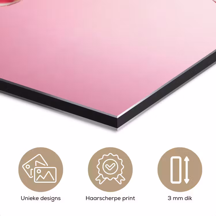 Aluminium schilderij - Zuurstok - Glinsterend - Roze — 7