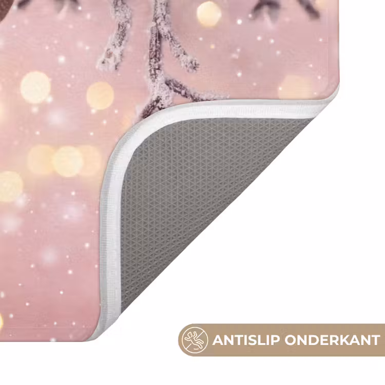 Badmat - Kerstbal - Roze - Winter — 3